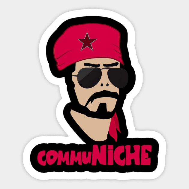 Che Guevara Hipster | Black | Comrade of Subculture Sticker by Intellectual Asshole